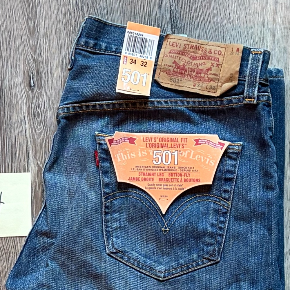 Levi's Men's 501 Original Fit Straight Leg Jeans 34W x 32L